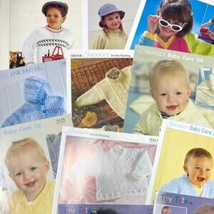 Lot of 10 New Sirdar Children Baby Boy Girl Sweater Full Color Knitting Patterns